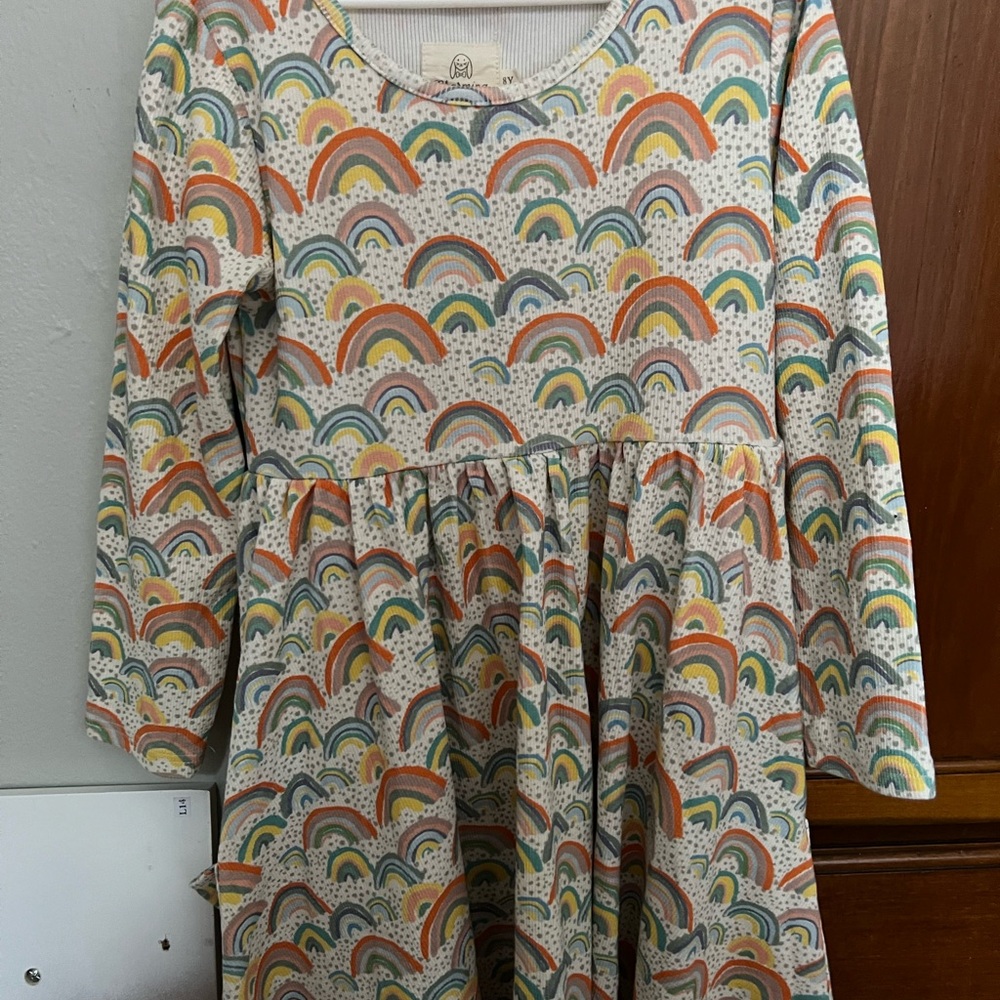 Colorful Rainbow Kids Casual Dress